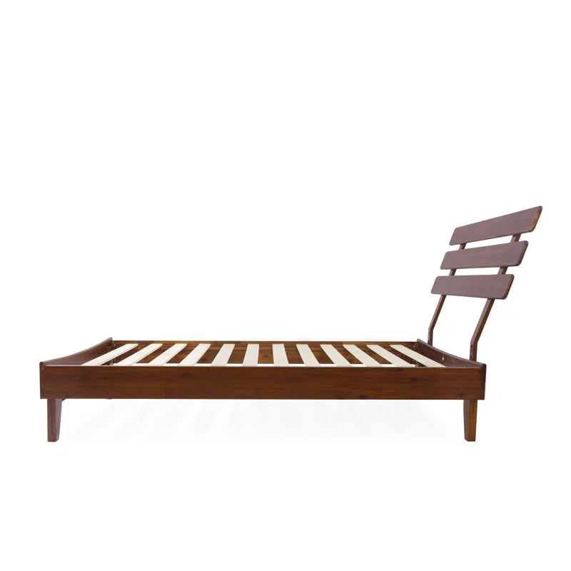 Single Bed: Solid Wood Bed Frame