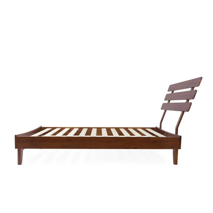Single Bed: Solid Wood Bed Frame