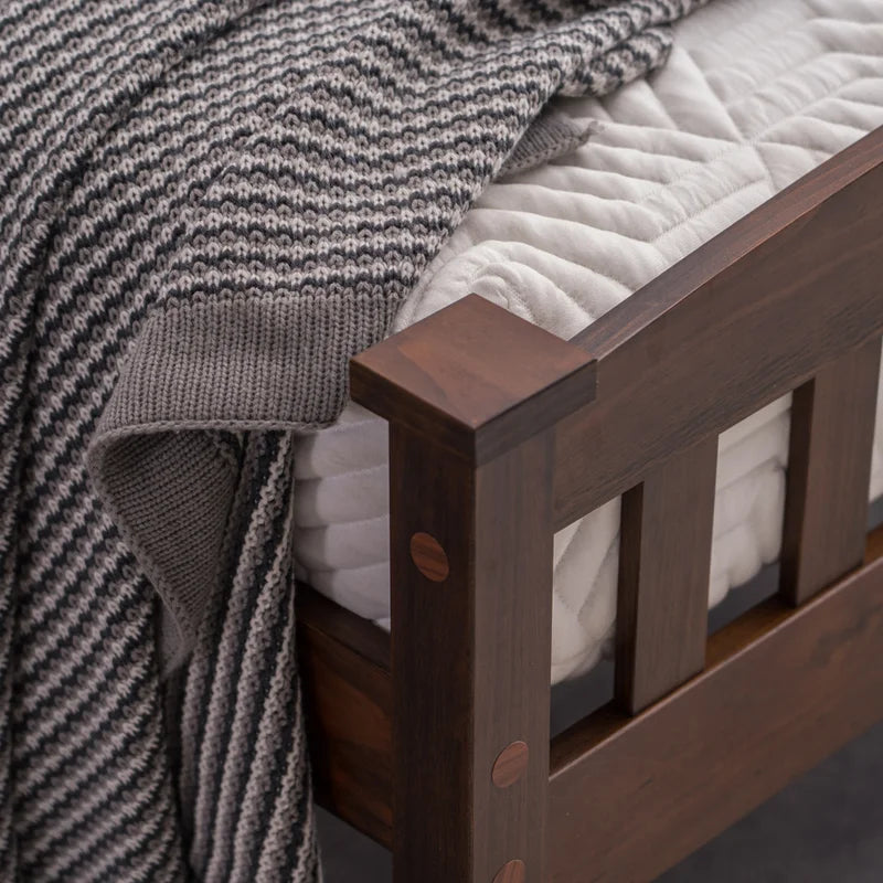 Single Bed: Solid Wood Platform Bed