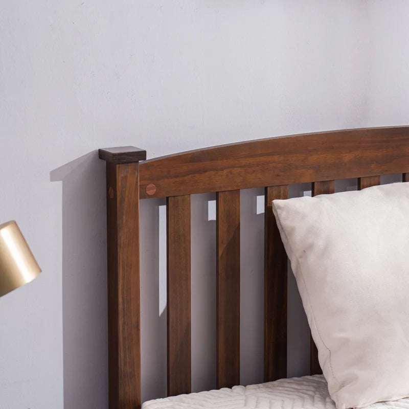 Single Bed: Solid Wood Platform Bed