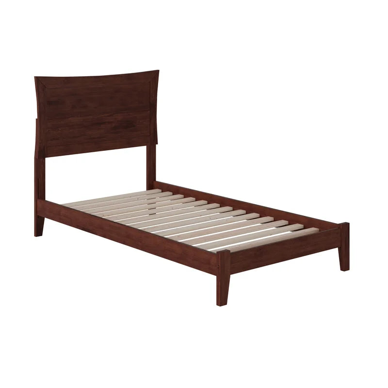 Single Bed: Solid Wood Poster Bed