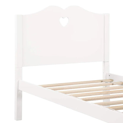 Single Bed: Solid Wooden Bed White