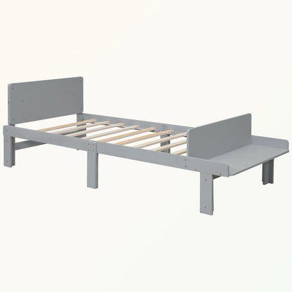 Single Bed: Storage Bed Gray
