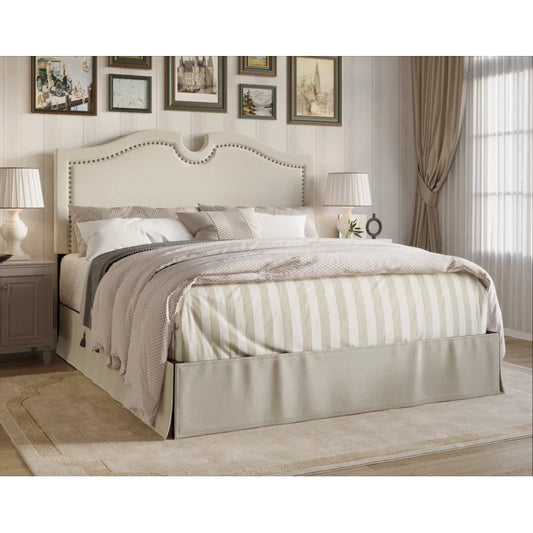 Single Bed: Upholstered Bed Dove Gray