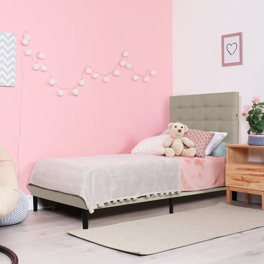 Single Bed: Upholstered Bed Modern Design