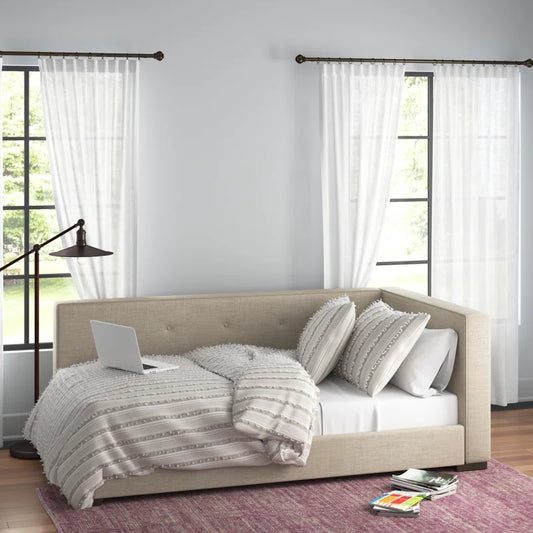 Single Bed: Upholstered Sofa Cum Bed