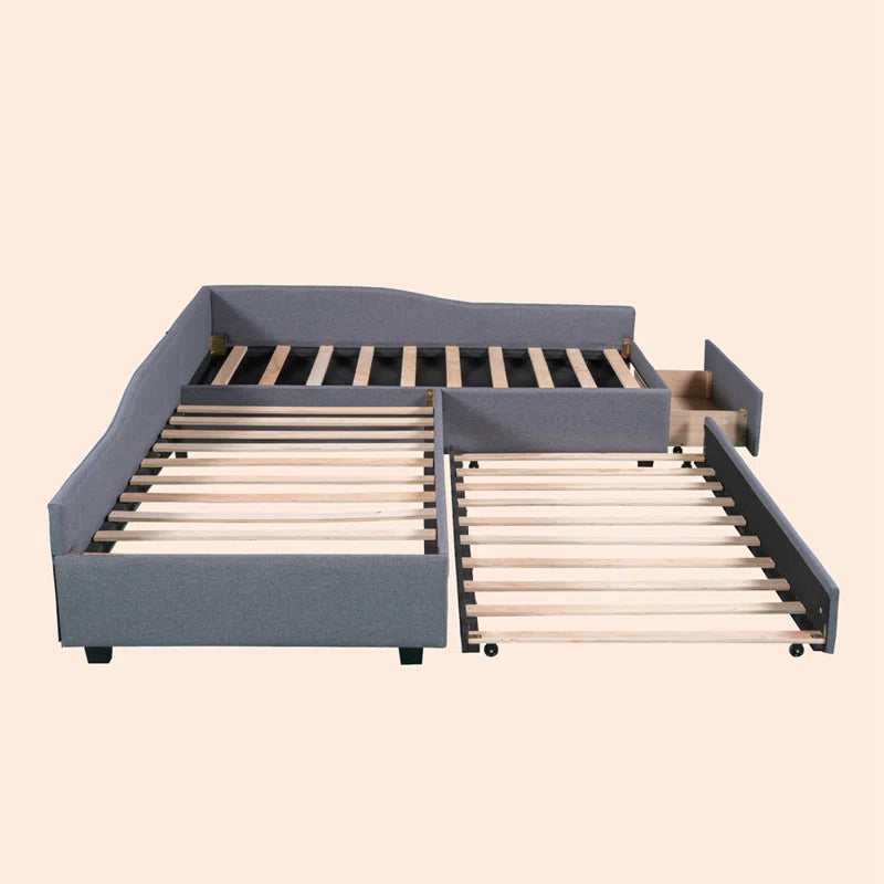 Single Bed: Upholstered Storage Bed