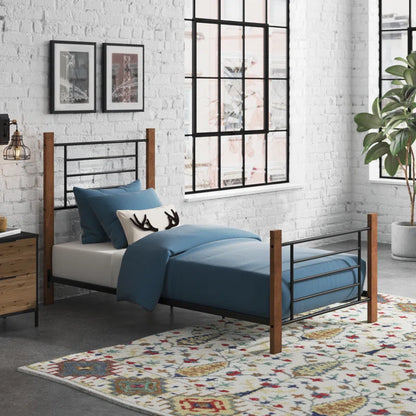 Single Bed: Wooden Modern Bed