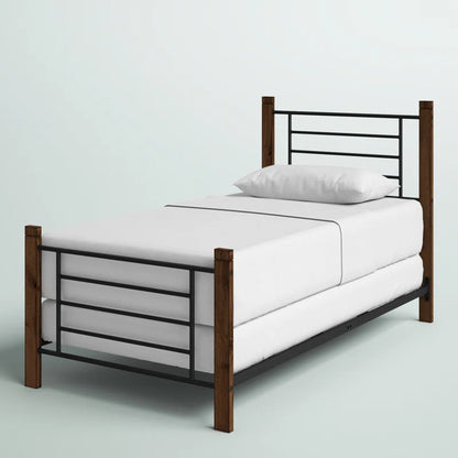 Single Bed: Wooden Modern Bed