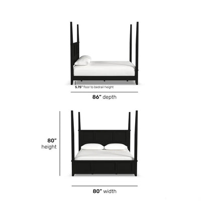Poster Bed: Wooden Frame Bed