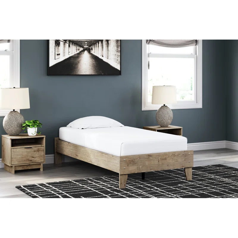 Single Bed: Wooden Modern Design Bed