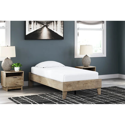 Single Bed: Wooden Modern Design Bed