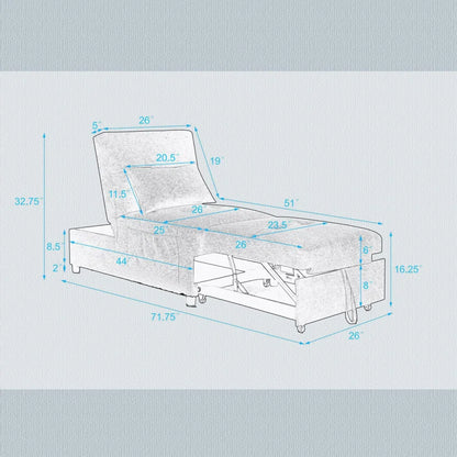 Sofa Bed: 26'' Sleeper Sofa Cum Bed
