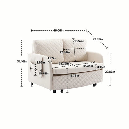 Sofa Bed: 45.97'' Upholstered Sofa Cum Bed