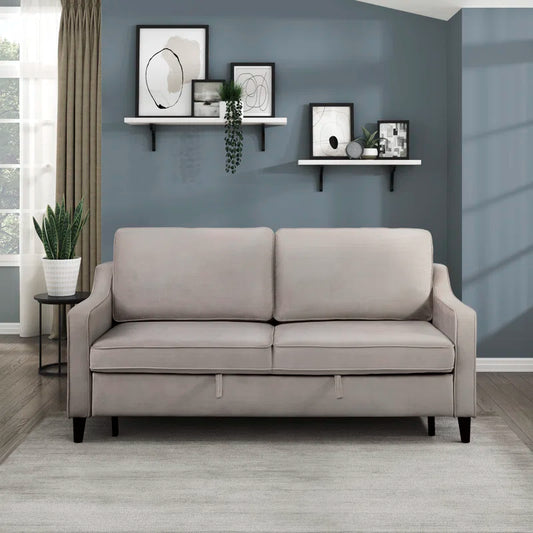 Sofa Bed: 71.5'' Velvet Convertible Sofa Cum Bed
