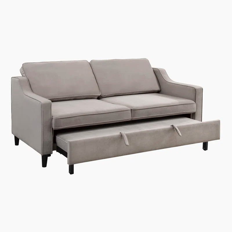 Sofa Bed: 71.5'' Velvet Convertible Sofa Cum Bed