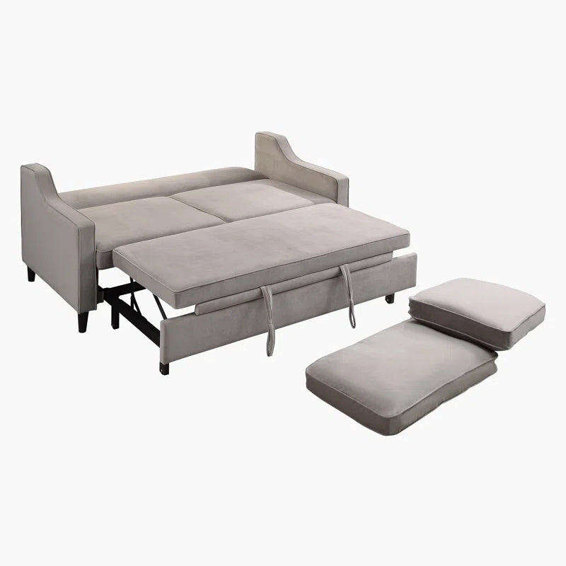 Sofa Bed: 71.5'' Velvet Convertible Sofa Cum Bed