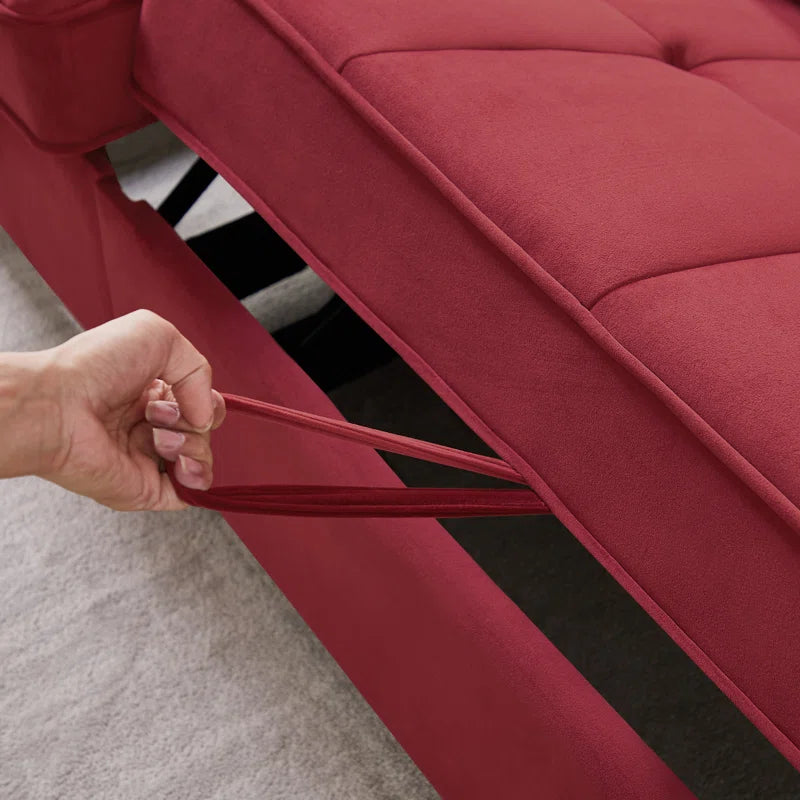 Sofa Bed: 78.2'' Upholstered L Shape Sofa Cum Bed