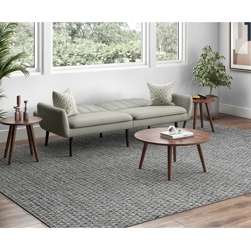 Sofa Bed: 81.25'' Upholstered Tufted Sofa Cum Bed