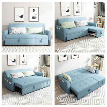 Sofa Bed: 82.7'' Upholstered Sleeper L Shape Sofa Cum Bed