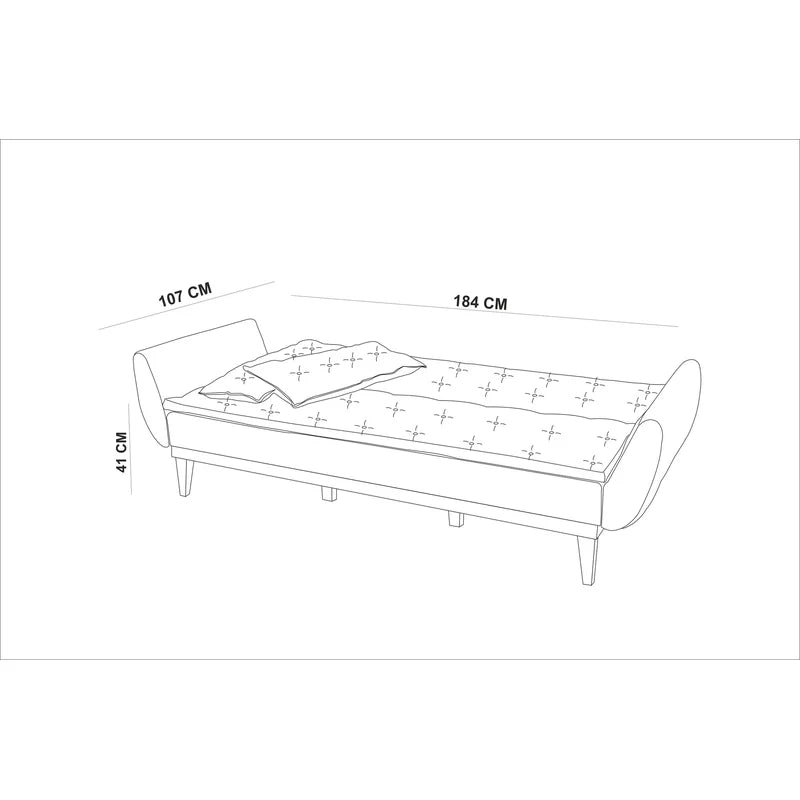Sofa Bed: 85.43'' Upholstered Cushion Back Sofa Cum Bed