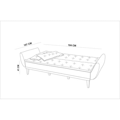 Sofa Bed: 85.43'' Upholstered Cushion Back Sofa Cum Bed