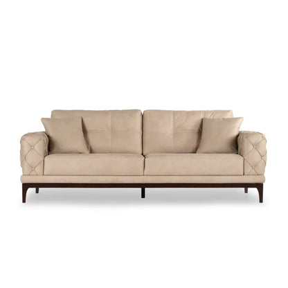 Sofa Bed: 86.6'' Leather Convertible Sofa Cum Bed
