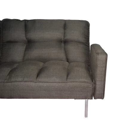 Sofa Bed: Brown Fabric L Shape Sofa Cum Bed