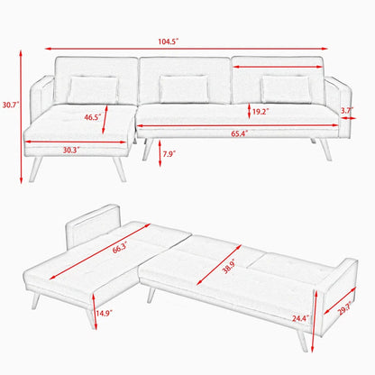 Sofa Bed: Dark Gray L Shape Sofa Cum Bed