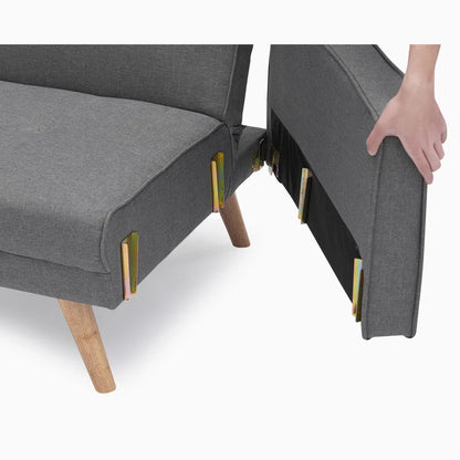 Sofa Bed: Dark Gray L Shape Sofa Cum Bed