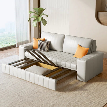 Sofa Bed: Leather Sofa Cum Bed