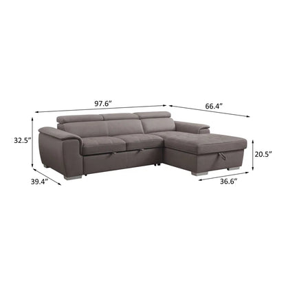Sofa Bed: Upholstered Modern L Shape Sofa Cum Bed