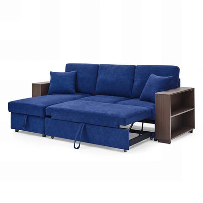Sofa Bed: Upholstered Sectional L Shape Sofa Cum Bed