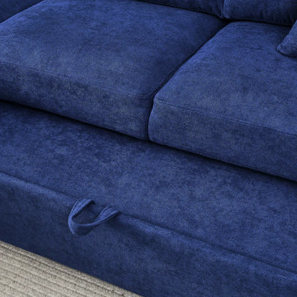 Sofa Bed: Upholstered Sectional L Shape Sofa Cum Bed