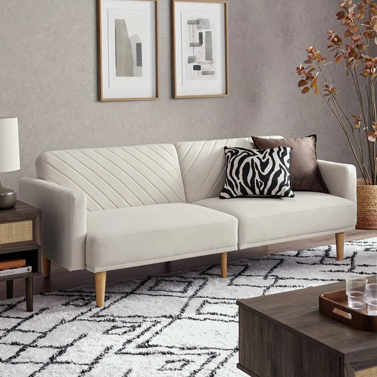 Sofa Cum Bed: 77.5'' Upholstered Convertible Sofa Bed