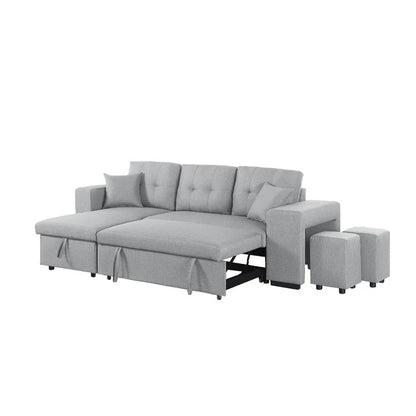 Sofa Cum Bed: Light Grey L Shape Sofa Cum Bed