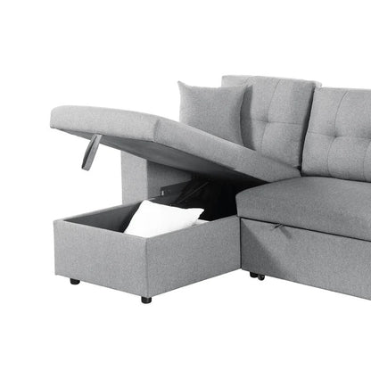 Sofa Cum Bed: Light Grey L Shape Sofa Cum Bed