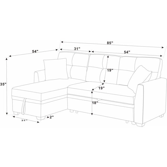 Sofa Cum Bed: Modern L Shape Sofa Cum Bed