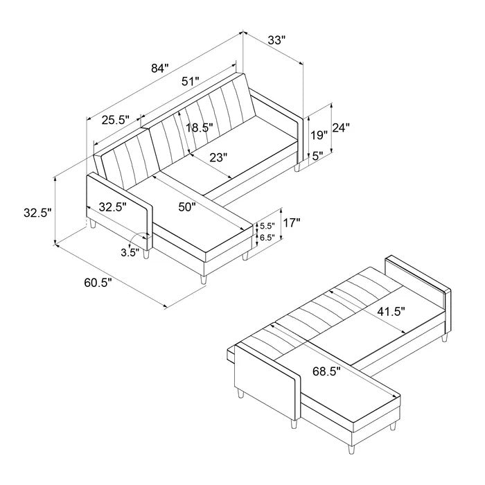 Sofa Cum Bed: Modern Sectional Sofa Cum Bed