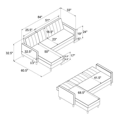 Sofa Cum Bed: Modern Sectional Sofa Cum Bed