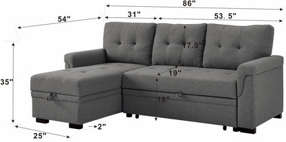 Sofa Cum Bed: Piece Upholstered Sectional