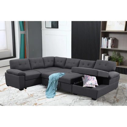 Sofa Cum Bed: Upholstered Sectional Sleeper Sofa & Chaise