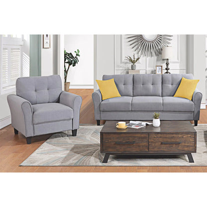 7 Seater Sofa Set: Linen Upholstered Sofa Set for Comfortable & Stylish