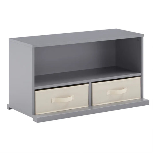 Kids Toy Storage Unit: 3-Bin Stackable Organiser with Shelf