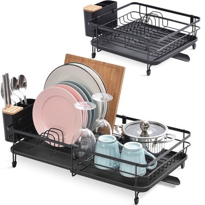 Kitchen Rack: Stainless Steel Kitchen Dish Rack, Adjustable Dish Drying Rack, Plate Rack, Extra Large Capacity Dish Drainer