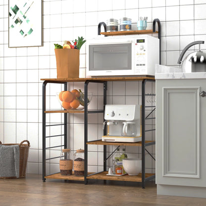 Kitchen Rack: Standard Baker's Rack Made of 35.4" Steel and Compatible with Microwave
