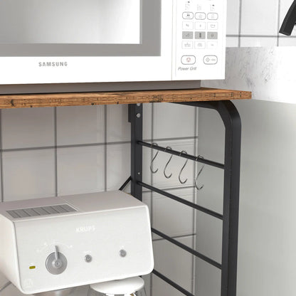 Kitchen Rack: Standard Baker's Rack Made of 35.4" Steel and Compatible with Microwave