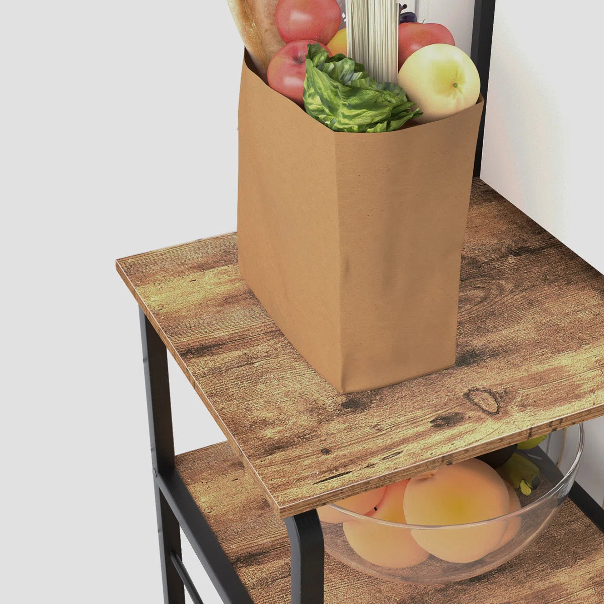 Kitchen Rack: Standard Baker's Rack Made of 35.4" Steel and Compatible with Microwave