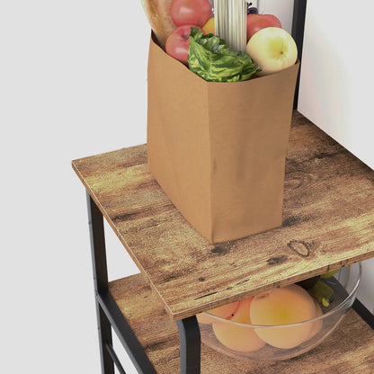 Kitchen Rack: Standard Baker's Rack Made of 35.4" Steel and Compatible with Microwave