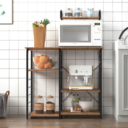 Kitchen Rack: Standard Baker's Rack Made of 35.4" Steel and Compatible with Microwave